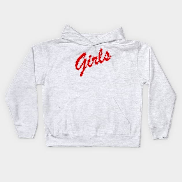 FRIENDS shirt design - "Girls" Sweater (Red, Monica) Kids Hoodie by stickerfule